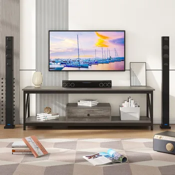 Nappali Bútor Tv Szekrény Ipari Szórakoztató Központ TV Konzol Asztal Fiókban Ps5 Monitor Állvány Home Áll