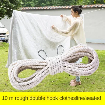 10m szárítókötél Szabadtéri szárítás paplan vastag anti-skid szélálló kültéri hűtés szárítókötél mágikus eszköz száradó ruhák sort