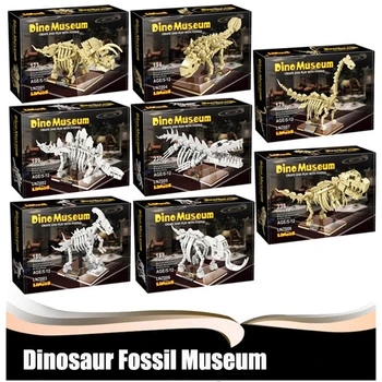 Jurassic Dinoszaurusz Világ Park Sorozat, a T-rex Dínó Csontváz Dísz építőkövei Fosszilis Tégla Ábra Játékok Gyerekeknek Ajándékokat