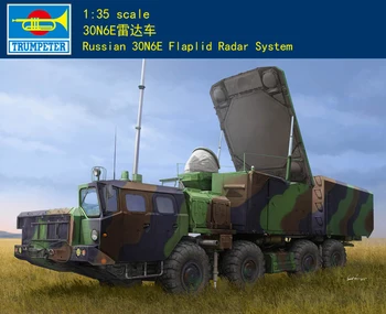 Trombitás 01043 1/35 Modell Kit orosz 30N6E Flaplid Radar Rendszer Teherautó Jármű TH11294