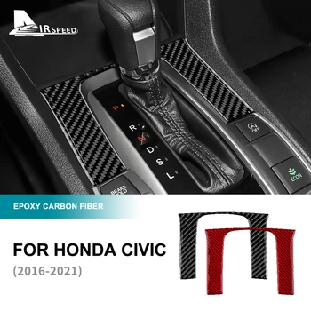 Igazi Szénszálas Matricát Honda CRV CR-V 2016 2017 2018 2019 2020 2021 Központi vezérlőegység Shift Panel LHD RHD Tartozékok