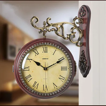 Haza Falióra Dekoráció Luxus Nappali Elegáns Falióra Kezét Ajándék Klasszikus Horgok Száma Üveg Északi Horloge Lakberendezés
