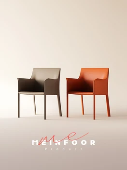 Tervező fotel luxus otthon asztal, szék modell szoba szálloda modern, minimalista nyereg bőr tárgyalási szék