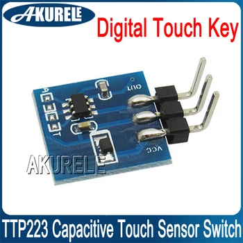 TTP223 Kapacitív érintésérzékelő Kapcsoló Digitális érintőgomb Modul Megható Gombot Egyéni Reteszelő/Nem-Reteszelő az Arduino 2.5 V-5.5 V DIY