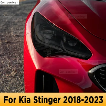 A Kia Stinger 2018-2023 Autó Külső Fényszóró Anti-semmiből Első Lámpa Árnyalat TPU Védőfólia Javítás Tartozékok Matrica