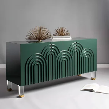 Deszkát szekrények nappali szekrény sötét zöld szekrények kreatív színes oldalfák