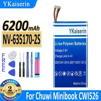 6200mAh YKaiserin Akkumulátor NV-635170-2S NV6351702S A Chuwi Minibook CWI526 Tablet PC Akkumulátorok