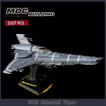 Tér UCS MOC Gyarmati Viper Mk Közlekedési Épület-Blokk, Emberes Űrhajó Hadihajó Technológia Tégla DIY Közgyűlés Modell Játékok