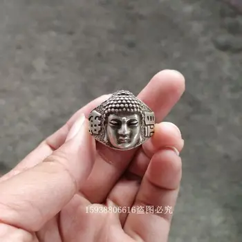 Antik utánzás régi áruk gyűjtemény utánzat régi ezüst, réz, ezüst utánzat Tibeti ezüst Miao Yin Buddha fej r