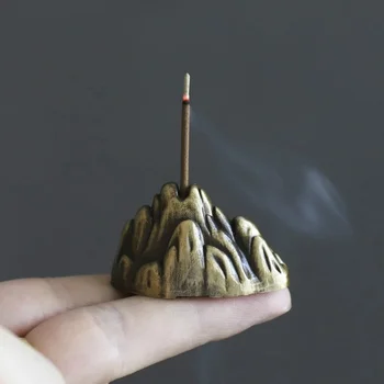 Otthoni Irodai Dekoráció Tiszta Réz Füstölő Teaház Díszek Mini Hegy Füstölő Tartót Kreatív Aromaterápiás Censer