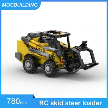 MOC építőkövei RC kompaktrakodók Loader DIY Össze Tégla, 1:16 18 Méretarányos Modell Transzfer Kreatív Játékok, Ajándékok 780PCS