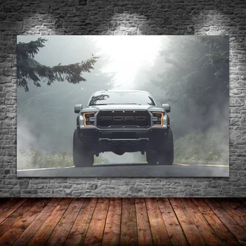 Ford F-150 Raptor Parkolás Jármű Suoercar Wall Art Poszter HD Nyomatok Vászonra Festés Nappali lakberendezés