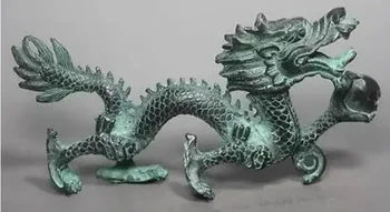 Egyedi ! Kínai Bronz Kézimunka Sárkány Szobor #9 Szobor Kerti Dekoráció 100% valódi Réz Bronz