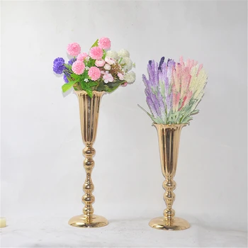 10 DB Vázák, Virágok, Trombita Alakú Váza Esküvői Asztal Dísze Esemény Állni Pillér Út Vezet virágcserép Otthoni Dekoráció