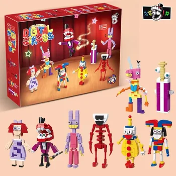MOC 2023 8 AZ 1-ben, A Csodálatos Digitális Cirkusz Joker Szám Épület-Blokk, Anime Karakterek Pomni Jax Gloink Játék a Gyermekek Karácsonyi Ajándékok