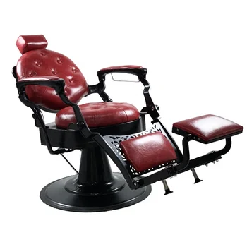 Vörös vintage fodrász szék olcsón eladó fodrász szék szalon bútor fodrászat