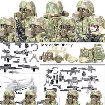 A Modern Katonai Álcázás Ukrajna SWAT Katonák építőkövei Maszk Hadsereg Fegyverek Mellény Tégla Össze a Játékokat Fiúknak Ajándék