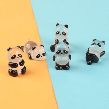 DIY Kreatív Kulcstartó Ékszerek, Kiegészítők 1DB Világító Rajzfilm Aranyos Mini 3D-s Panda Medál Micro Táj Dekoráció