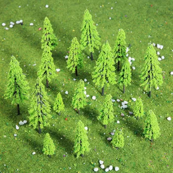 20db Műanyag Tündér Kert Zöld Fenyőfa Növény Dísz Mini Babaház Edények Moss Bonsai Micro Táj DIY Kert, Dekoráció