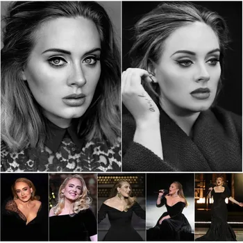 A Brit Pop Énekesnő, Adele Hit Zenei Poszter Papír Nyomtatás Haza Nappali, Hálószoba Bejárat Bár, Kávézó Art Festmény Dekoráció