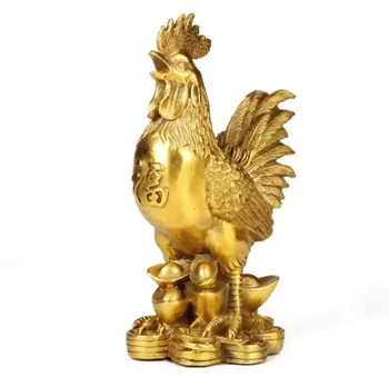 Réz Satue Tiszta réz csirke Dísz Kakas, arany kakas, délről északra, valamint anti házasság