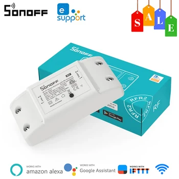 SONOFF RFR2 433MHz WiFi DIY Smart Switch Intelligens Otthon Automatizálás Modul Keresztül Ewelink APP Távirányító Működik Alexa, a Google Haza