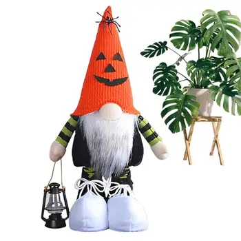 Halloween Gnómok Behúzható Imádnivaló Gnome Halloween Gnome Dekoráció, Kézzel Készített Boszorkány Plüss Gnome Arctalan Baba Halloween