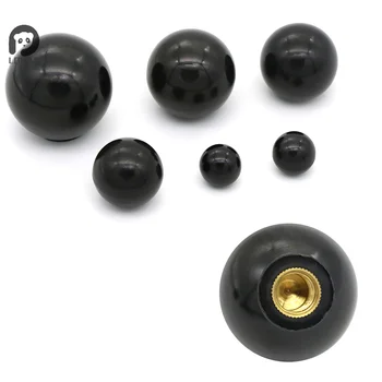1DB Fekete műanyag M4/M5/M6/M8/M10/M12 szál labda alakú fej rögzítő anyacsavar gomb