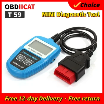 OBDIICAT T59 Szakmai Mini Auto-Kód Olvasó Praktikus Automatikus OBD2 EOBD JOBD Diagnosztikai Eszköz