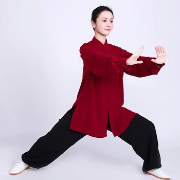 A Tai Chi Ruhát Harcművészeti Egységes Kung-Fu Ruha a Férfiak a Nők Hagyományos Kínai ráncmentes Lóg Le