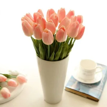 32cm Tulipán művirágok Lelkipásztori Stílus Igazi Kapcsolatot Hamis Növény Valentin Virágok Szimuláció Hab Hamis Virág