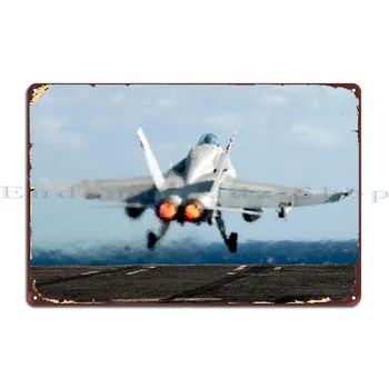 Egy F Egy 18c Hornet Elindítja A Fedélzeten, A Uss Enterprise Fém Plakett Poszter Garázs, Tervezés, Tervezése, Adóazonosító Jele, Poszter