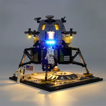 Hprosper 5v-os LED Fény 10266 Apollo 11 Lunar Lander Dekoratív Lámpa Akkumulátor Doboz (Nem Tartalmazza a Lego építőelemek)