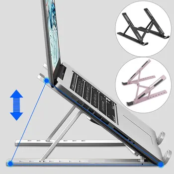 7 Lyukak Összecsukható Laptop Állvány csúszásmentes Asztali Laptop Tartót Állítható Szög Notebook Tartó Kelő