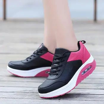 Gyaloglás Cipő Női Platform Rázza Cipő Ékek Cipők Vaskos Kényelmes, Vastag Alsó Sport Alkalmi Cipő zapatillas mujer