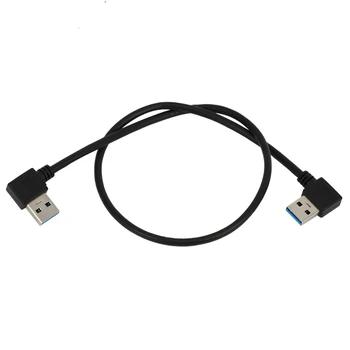 USB 3.0 Típusú Férfi 90 fokkal Balra Ferde, Hogy Jobb Szögben Hosszabbító Kábel Egyenes Kapcsolat 0.5 1.5 M FT