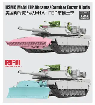 RYEFIELD RM-5048 1/35 Skála USMC M1A1 FEP Abrams w/Harci Dózer Penge Modell Készlet