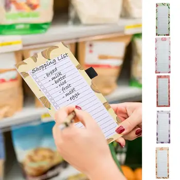 50 Lap Hűtőszekrény Mágneses Füzetek Memo Párna Lista Élelmiszer Többcélú Vastag Papír Notepad Irattartó Szekrény