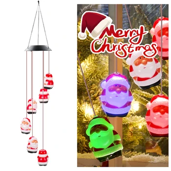 Új Karácsonyi Dekorációs Napelemes LED String Lámpák Napelemes Fesztivál String Világítás Beltéri Légkör Harangjáték Lámpa