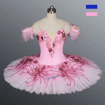Teljesítmény Profi Balett Tütü Lányok Felnőtt Gyerekek Swan Lake Balerina Tánc, Jelmez Palacsinta Tutu Rózsaszín Balett Ruha Lányoknak