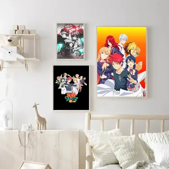 Anime Élelmiszer Wars! Shokugeki Nem Soma Poszter Wall Art Lakberendezés Szoba Dekoráció, Digitális Festmény, Nappali, Étterem, Konyha Művészet